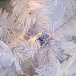 6.5ft. Pre-Lit White Artificial Christmas Tree, Warm White LED Lights -Northlight Sale Store D674406S 3