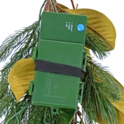 9" Christmas Magnolia Mix Pine Garland With Fabric Bow, Warm White LED Lights -Northlight Sale Store D675899S 15