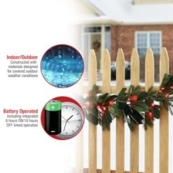 9ft. Magnolia Mix Pine Garland With LED Lights & Bows -Northlight Sale Store D675912S 18