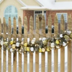 9ft. Pre-Lit Gold Ornament Metallic Garland 12 9ft. Pre-Lit Gold Ornament Metallic Garland -Northlight Sale Store D675921S 3