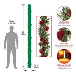 9ft. Decorated Vienna Waltz Garland With LED Lights -Northlight Sale Store D675926S 17