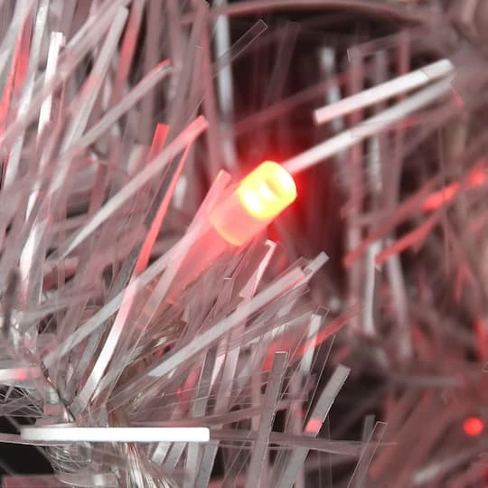 9ft. Pre-Lit Crystal Silver Metallic Garland 4 9ft. Pre-Lit Crystal Silver Metallic Garland - Image 4