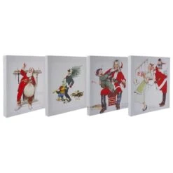 Northlight Classic Norman Rockwell Christmas Scene Canvas Prints Set, 4ct. -Northlight Sale Store D676166S 4