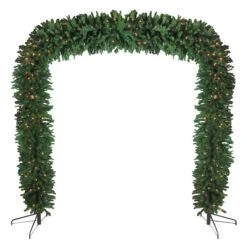 Northlight 9ft. Pre-Lit Pine Artificial Christmas Archway Decoration, Clear Lights -Northlight Sale Store D676275S 11