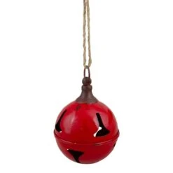 Northlight 7" Red Metal Jingle Bell Hanging Christmas Decoration -Northlight Sale Store D676279S 5