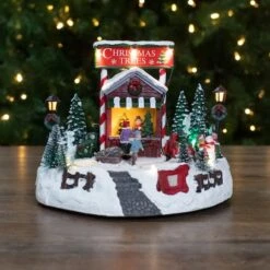 Northlight 9" Lighted & Animated Christmas Tree Farm Winter Scene With Moving Cars -Northlight Sale Store D676282S 2