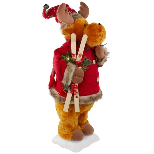 Northlight 24" Lighted & Animated Musical Moose Christmas Figure 4 Northlight 24" Lighted & Animated Musical Moose Christmas Figure - Image 4