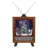 Northlight 21" LED Lighted Musical Snowing Christmas Tree TV Set Decoration
