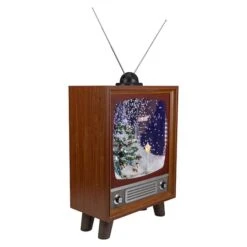 Northlight 21" LED Lighted Musical Snowing Christmas Tree TV Set Decoration 8 Northlight 21" LED Lighted Musical Snowing Christmas Tree TV Set Decoration -Northlight Sale Store D676290S 2