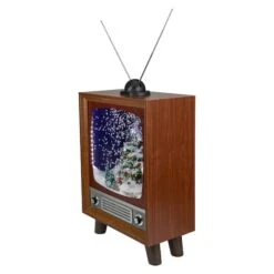 Northlight 21" LED Lighted Musical Snowing Christmas Tree TV Set Decoration 9 Northlight 21" LED Lighted Musical Snowing Christmas Tree TV Set Decoration -Northlight Sale Store D676290S 3