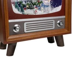 Northlight 21" LED Lighted Musical Snowing Christmas Tree TV Set Decoration 10 Northlight 21" LED Lighted Musical Snowing Christmas Tree TV Set Decoration -Northlight Sale Store D676290S 4