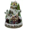 Northlight 17" White LED Lighted & Animated Christmas Village With Moving Train