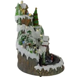 Northlight 17" White LED Lighted & Animated Christmas Village With Moving Train -Northlight Sale Store D676293S 3