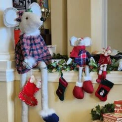 Northlight 17" Boy & Girl Sitting Plush Christmas Mice Figure Set 19 Northlight 17" Boy & Girl Sitting Plush Christmas Mice Figure Set -Northlight Sale Store D676299S 15