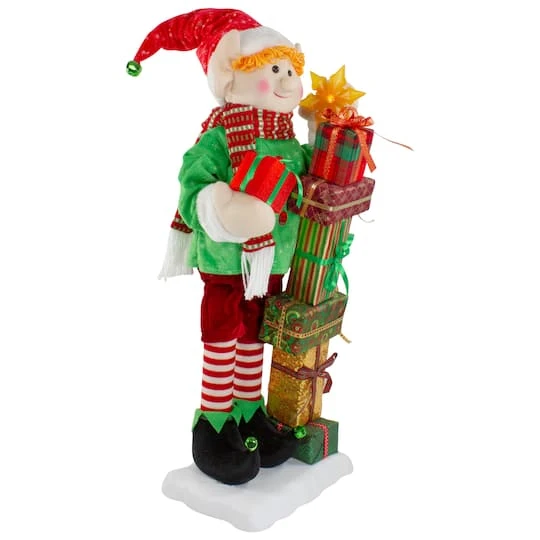 Northlight 30" Santa's Little Animated Elf With Lighted Star Musical Christmas Figure 4 Northlight 30" Santa's Little Animated Elf With Lighted Star Musical Christmas Figure - Image 4
