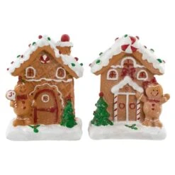 Northlight Gingerbread Houses With Gingerbread Boy & Girl Christmas Decoration Set -Northlight Sale Store D676301S 11