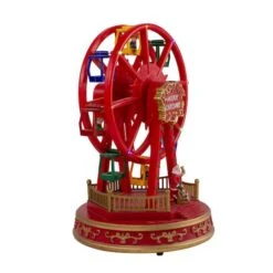 Northlight 11" Red & Gold LED Musical Rotating Christmas Ferris Wheel -Northlight Sale Store D676305S 3