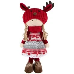 Northlight 16'' Little Nordic Girl In Moose Antler Hat Christmas Figure 18 Northlight 16'' Little Nordic Girl In Moose Antler Hat Christmas Figure -Northlight Sale Store D676315S 11