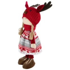 Northlight 16'' Little Nordic Girl In Moose Antler Hat Christmas Figure 23 Northlight 16'' Little Nordic Girl In Moose Antler Hat Christmas Figure -Northlight Sale Store D676315S 16