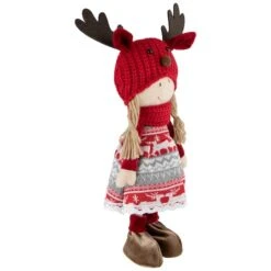 Northlight 16'' Little Nordic Girl In Moose Antler Hat Christmas Figure 15 Northlight 16'' Little Nordic Girl In Moose Antler Hat Christmas Figure -Northlight Sale Store D676315S 3