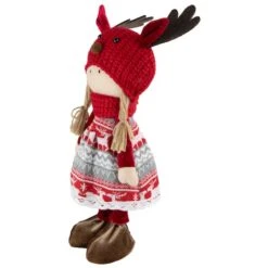 Northlight 16'' Little Nordic Girl In Moose Antler Hat Christmas Figure 16 Northlight 16'' Little Nordic Girl In Moose Antler Hat Christmas Figure -Northlight Sale Store D676315S 4