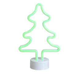 Northlight 11'' Green LED Neon-Style Christmas Tree Tabletop Sign