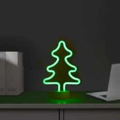 Northlight 11'' Green LED Neon-Style Christmas Tree Tabletop Sign -Northlight Sale Store D676321S 2