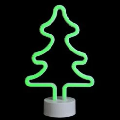 Northlight 11'' Green LED Neon-Style Christmas Tree Tabletop Sign -Northlight Sale Store D676321S 3
