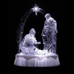 Northlight 7'' LED Lighted Musical Icy Crystal Nativity Scene Christmas Decoration -Northlight Sale Store D676324S 3