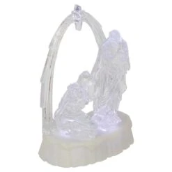 Northlight 7'' LED Lighted Musical Icy Crystal Nativity Scene Christmas Decoration -Northlight Sale Store D676324S 4