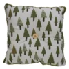Northlight Forest Green Tree Print Rustic Woodland Decorative Christmas Throw Pillow