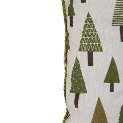 Northlight Forest Green Tree Print Rustic Woodland Decorative Christmas Throw Pillow -Northlight Sale Store D676332S 3