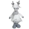 Northlight 12.5'' Gray And White Standing Moose Tabletop Christmas Decoration