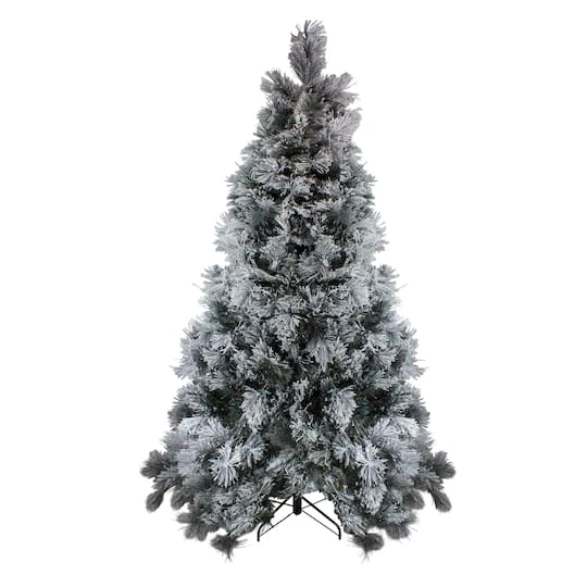 Northlight 7.5ft. Unlit Flocked Black Spruce Artificial Christmas Tree 1 Northlight 7.5ft. Unlit Flocked Black Spruce Artificial Christmas Tree