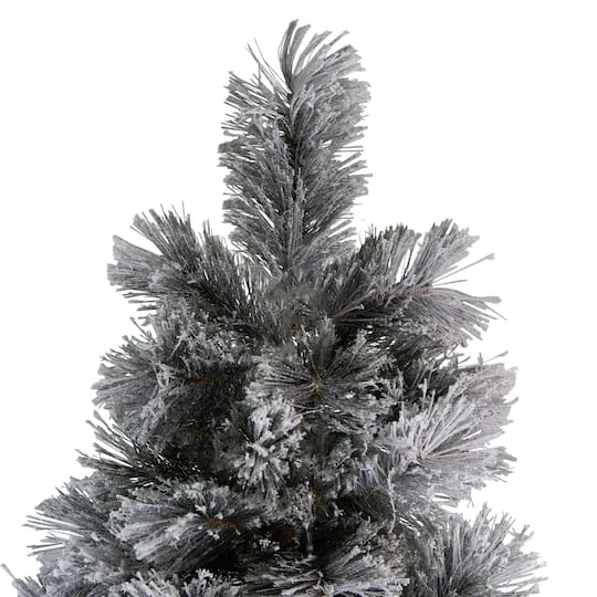 Northlight 7.5ft. Unlit Flocked Black Spruce Artificial Christmas Tree 5 Northlight 7.5ft. Unlit Flocked Black Spruce Artificial Christmas Tree - Image 5
