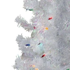Northlight 4ft. Pre-Lit White Iridescent Pine Artificial Christmas Tree, Multicolor Lights 8 Northlight 4ft. Pre-Lit White Iridescent Pine Artificial Christmas Tree, Multicolor Lights -Northlight Sale Store D676633S 2