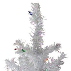 Northlight 4ft. Pre-Lit White Iridescent Pine Artificial Christmas Tree, Multicolor Lights 9 Northlight 4ft. Pre-Lit White Iridescent Pine Artificial Christmas Tree, Multicolor Lights -Northlight Sale Store D676633S 3