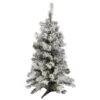 Northlight 3ft. Pre-Lit Heavy Flocked Pine Artificial Christmas Tree, Warm White LED Lights