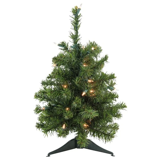 Northlight 1.5ft. Pre-Lit Canadian Pine Artificial Christmas Tree, Clear Lights 2 Northlight 1.5ft. Pre-Lit Canadian Pine Artificial Christmas Tree, Clear Lights - Image 2