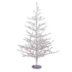 Northlight 3ft. Pre-Lit Silver Tinsel Twig Artificial Christmas Tree, Warm White LED Lights -Northlight Sale Store D676653S 11