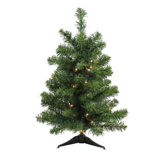 Northlight 2ft. Pre-Lit Canadian Pine Artificial Christmas Tree, Clear Lights 2 Northlight 2ft. Pre-Lit Canadian Pine Artificial Christmas Tree, Clear Lights - Image 2
