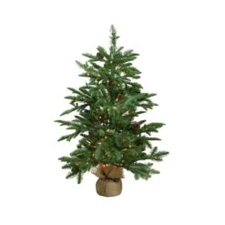Northlight 3ft. Pre-Lit Viella Norway Spruce Artificial Christmas Tree In Burlap Base, Clear Lights -Northlight Sale Store D676657S 11