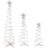 Northlight 3ft., 4ft., & 6ft. Pre-Lit Spiral Artificial Christmas Tree Set, Multicolor Lights
