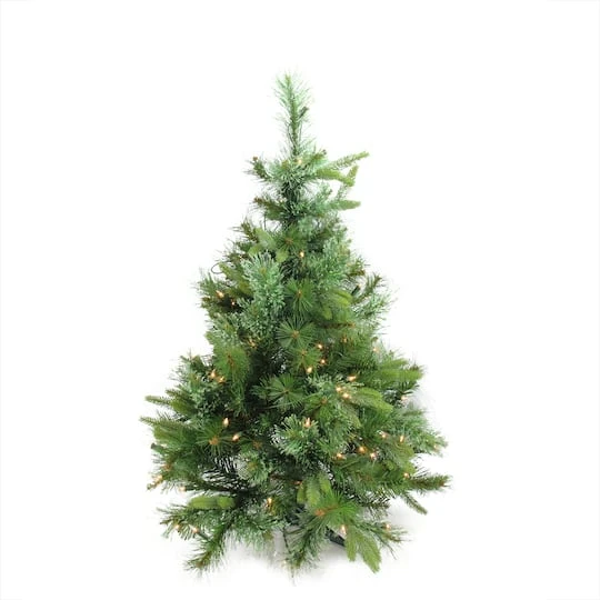 Northlight 3ft. Pre-Lit Ashcroft Cashmere Pine Full Artificial Christmas Tree, Clear Dura Lights 2 Northlight 3ft. Pre-Lit Ashcroft Cashmere Pine Full Artificial Christmas Tree, Clear Dura Lights - Image 2