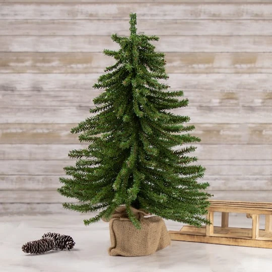 Northlight 2ft. Unlit Potted Downswept Mini Village Pine Medium Artificial Christmas Tree 8 Northlight 2ft. Unlit Potted Downswept Mini Village Pine Medium Artificial Christmas Tree - Image 8