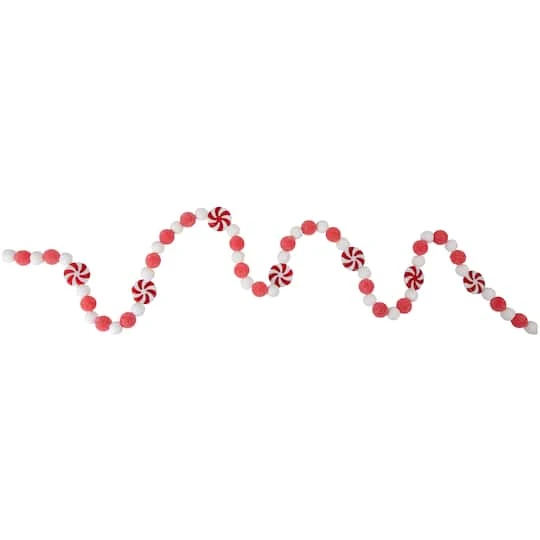 Northlight 4ft. Peppermint Candy Beaded Christmas Garland 4 Northlight 4ft. Peppermint Candy Beaded Christmas Garland - Image 4