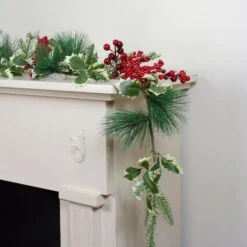 Northlight 5ft. Holly & Pine Springs Christmas Garland -Northlight Sale Store D676708S 2