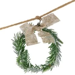 Northlight 4.75ft. Snowflake & Frosted Pine With Wooden Beads Christmas Garland -Northlight Sale Store D676709S 14