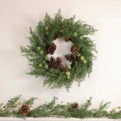 Northlight 5ft. Pine & Blueberry With Pinecones Christmas Garland -Northlight Sale Store D676710S 2