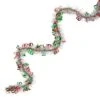 Northlight 50ft. White, Red & Green Christmas HO HO HO Wrapped Tinsel Garland